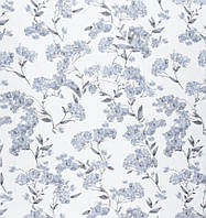 Ткань сатин серо-голуьын мелкие цветы maсosateen 228 см для постельного белья