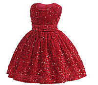 Нарядное красное платье для девочек, платье для праздника