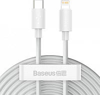 Кабель зарядный Baseus Simple Wisdom USB Type C to Lightning 1.5 м White (CATLZJ-02)