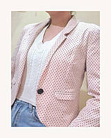 Женский укороченный пиджак жакет на подкладке ХS-S
