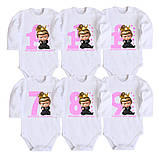 Дитячий боді з принтом на кожен місяць Бебі Бос, фото 2