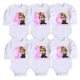 Дитячий боді з принтом на кожен місяць Бебі Бос, фото 4