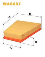Фильтр воздушный Шкода FABIA WA6687/AP189 WIX