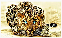 WMB Сила и Красота Алмазная Мозаика 'Огненный Леопард' (40x50)