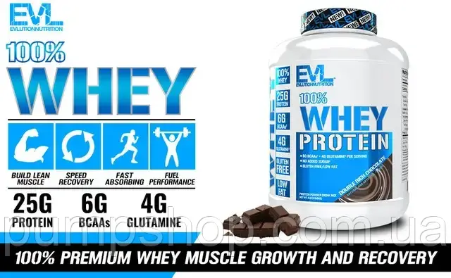 Сироватковий протеїн Evlution Nutrition Whey Protein 2268 г ( різні смаки ), фото 2