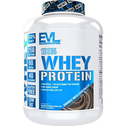 Сироватковий протеїн Evlution Nutrition Whey Protein 2268 г ( різні смаки ), фото 2