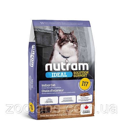Корм Nutram для дорослих кішок | Nutram I17 Ideal Solution Support Finicky Indoor Cat Food 5,4 кг, фото 2