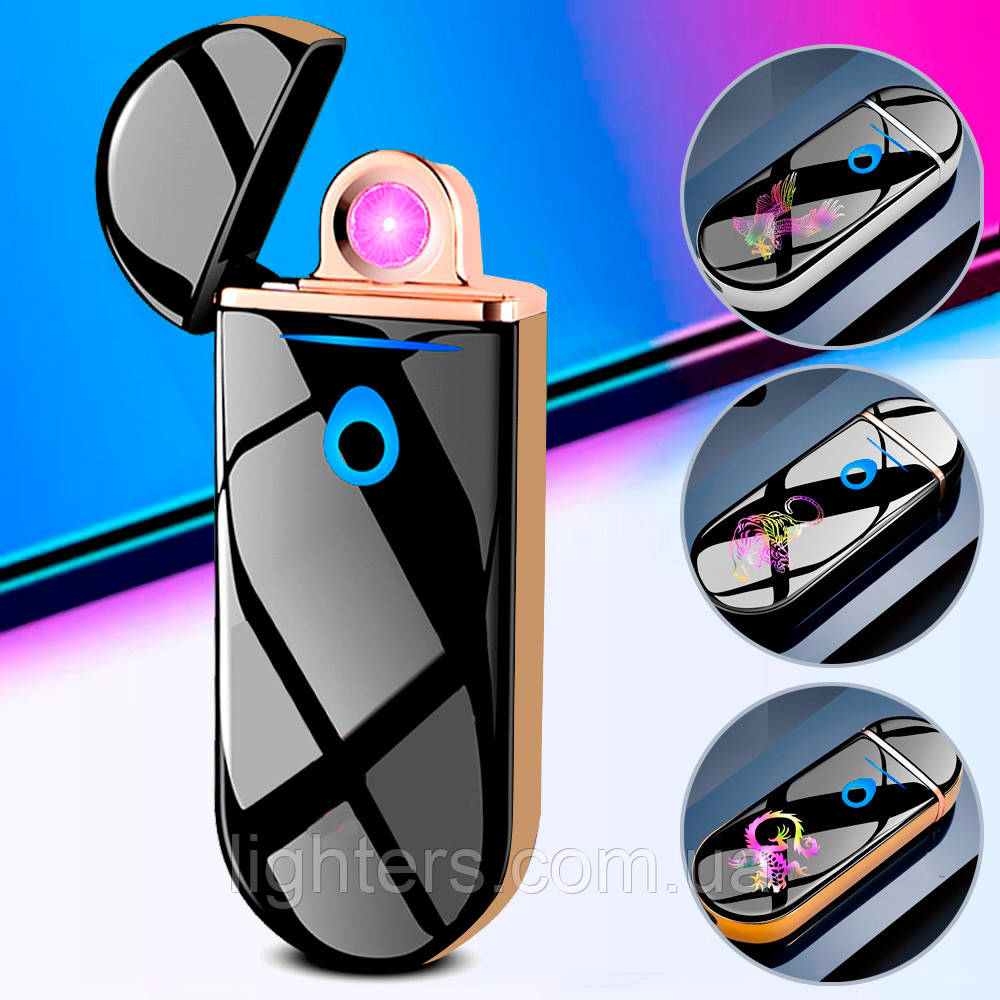 Електроімпульсна запальничка USB у подарунковому пакованні LG-569Gold, фото 1