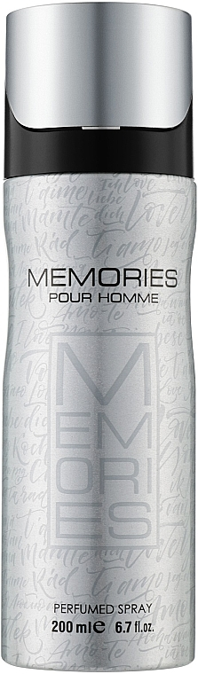 Дезодорант Fragrance World Memories Pour Homme для чоловіків — deo spray 200 ml