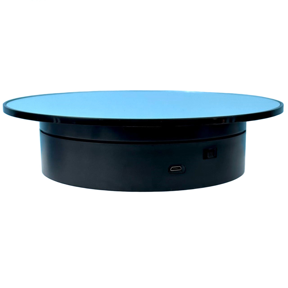 Стол зеркальный для предметной съемки Electric Mirror Turntable 20 см, черный - фото 1 - id-p2104122563