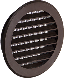 Решітка вентиляційна кругла пластикова  AirRoxy AOzS 100 brown діаметр 100 мм коричнева 02-147