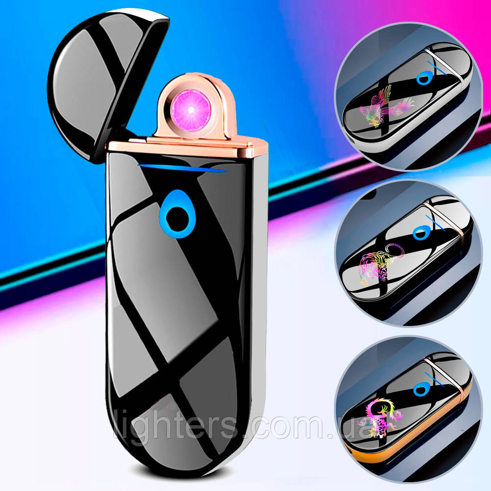 Електроімпульсна запальничка USB у подарунковому пакованні LG-569Gray, фото 1