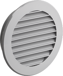 Решітка вентиляційна кругла пластикова  AirRoxy AOzS 125 grey діаметр 125 мм сірий 02-227