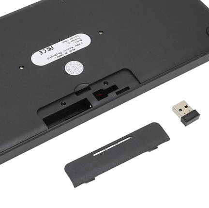 Набір бездротова клавіатура та мишка Wireless 902 8887, чорний, фото 2