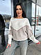 Светр теплий жіночий із візерунком в'язана шерсть, фото 7