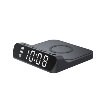 Зарядний пристрій бездротовий з годинником 3в1 чорний W3031 15W Havit