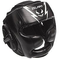 Шлем боксерский с полной защитой ZELART BO-1375 M L XL черный красный синий