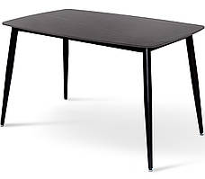 Стіл обідній нерозкладний з керамічною стільницею Кипарис колір мармур чорний ТМ Мікс Мебель