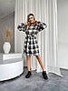 Стильне тепле плаття з байки в карту з поясом, фото 9