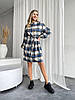 Стильне тепле плаття з байки в карту з поясом, фото 10