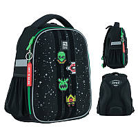 Рюкзак школьный каркасный Kite UFO K24-555S-7 35x26x13 см 928 г черный