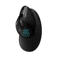 Вертикальна бездротова анатомічна мишка Bluetooth 2,4G Delux M618 XSD Seeker 4000 dpi Чорна