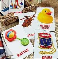 Карточки Домана Игрушки на английском языке, в наборе 16 карточек