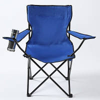 Кемпинговый стул-паук раскладной со спинкой и подстаканниками, Компактное кресло для отдыха на природе