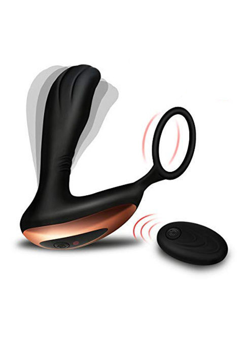 Stymulator-Prostate Massager with Ring USB 10 Function / Remote Control Кітті