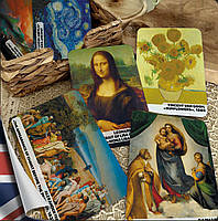 Карточки Домана Шедевры мировой живописи на английском языке, в наборе 31 карточек