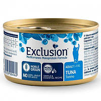 Консервированный монопротеиновый корм с тунцом для взрослых котов Exclusion Noble Grain Cat Adult Tuna 85 г