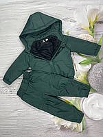 Детский демисезонный костюм курточка и штаны на флисе сезон Весна Осень размер 80-86 86-92 92-98 98-104