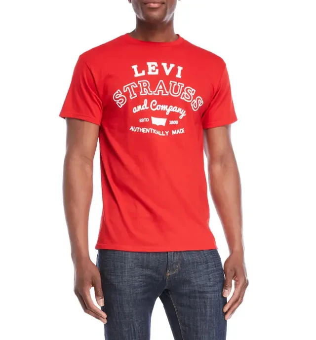 Чоловіча футболка levi's® Hughes Logo Tee - Red