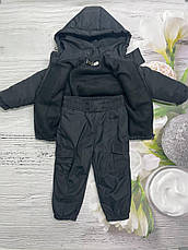 Дитячий демісезонний костюм курточка та штани на флісі сезон Весна Осінь розмір 80-86 86-92 92-98 98-104, фото 4