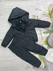 Дитячий демісезонний костюм курточка та штани на флісі сезон Весна Осінь розмір 80-86 86-92 92-98 98-104, фото 5