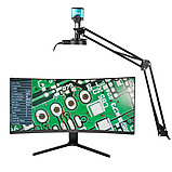 Електронний відеомікроскоп 48Мп 1-130X 1920х1080 кронштейн LED підсвічування, фото 3