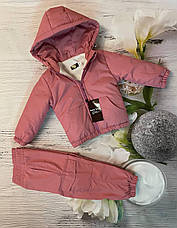 Дитячий демісезонний костюм курточка та штани на флісі сезон Весна Осінь розмір 80-86 86-92 92-98 98-104, фото 4
