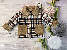 Демісезонна дитяча курточка Тедді розміри 80-86 86-92 92-98 98-104 осіння весняна курточка-сорочка, фото 3