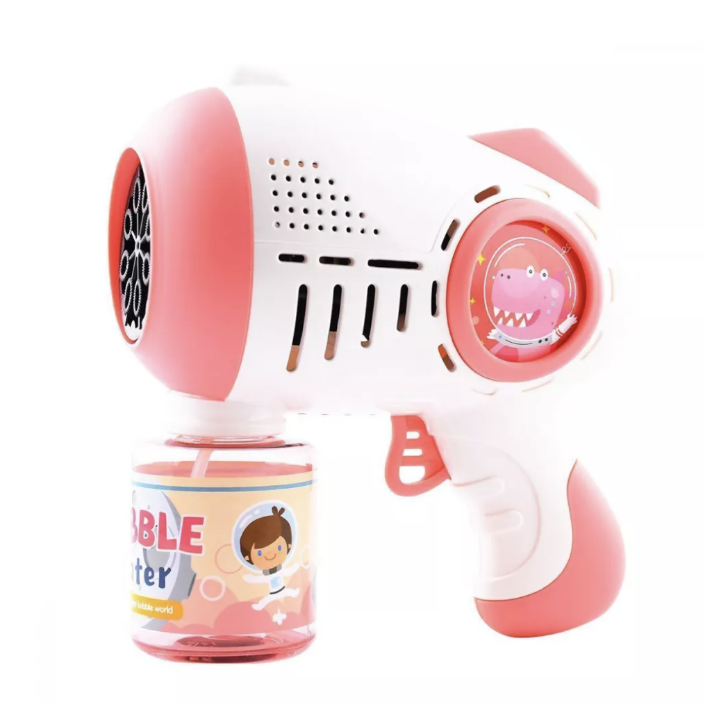 Пістолет з мильними бульбашками Bubble Gun R2. pink
