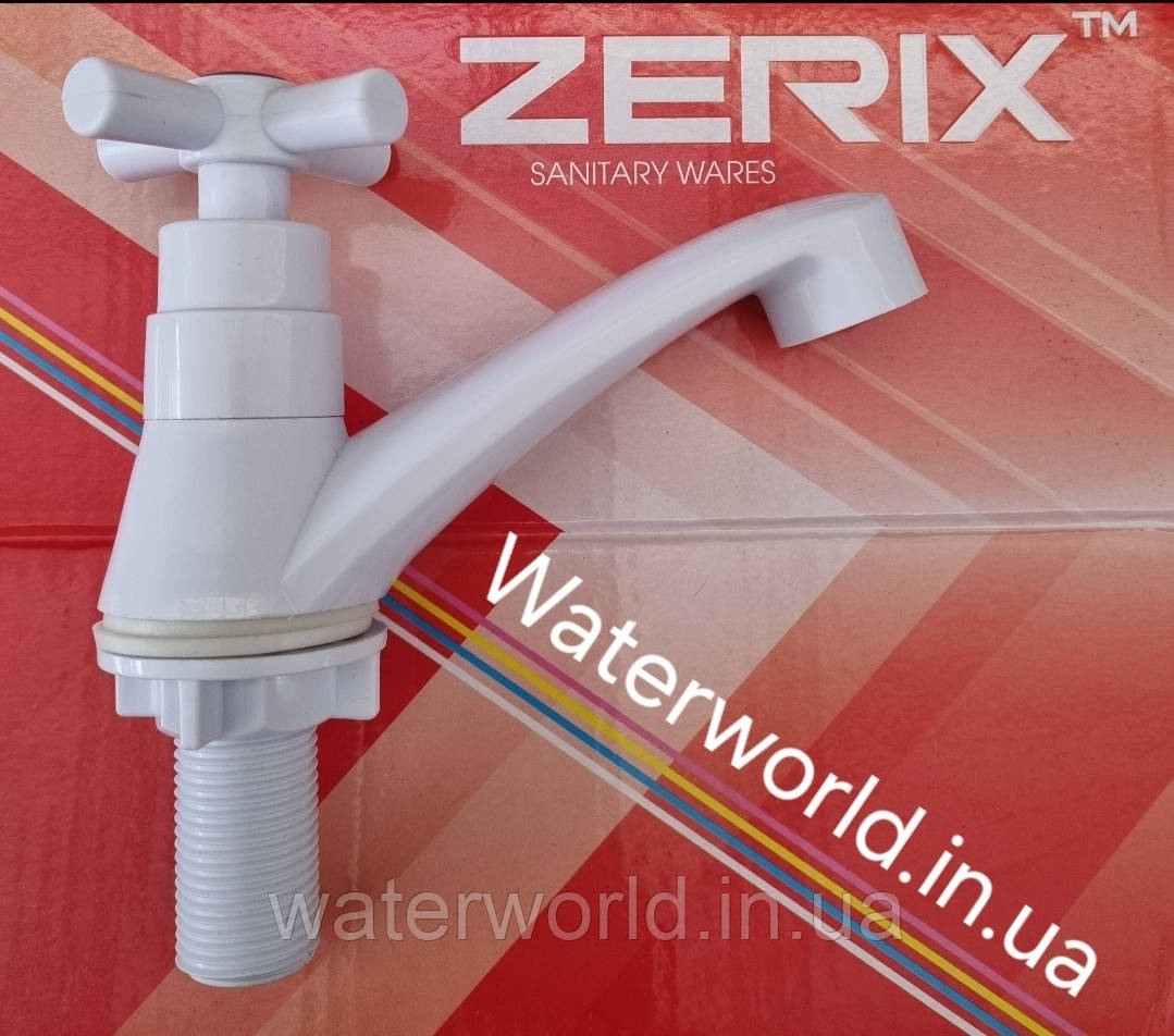 Zerix монокран для однієї холодної води 017 C White білий, фото 1