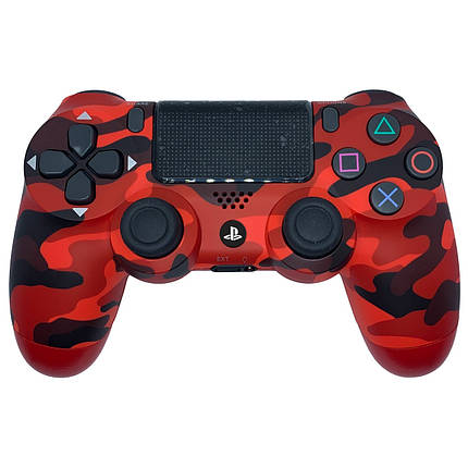 Бездротовий джойстик для PS4 SONY Wireless DUALSHOCK 4 Bluetooth геймпад ігровий USB Хакі/Червоний, фото 1