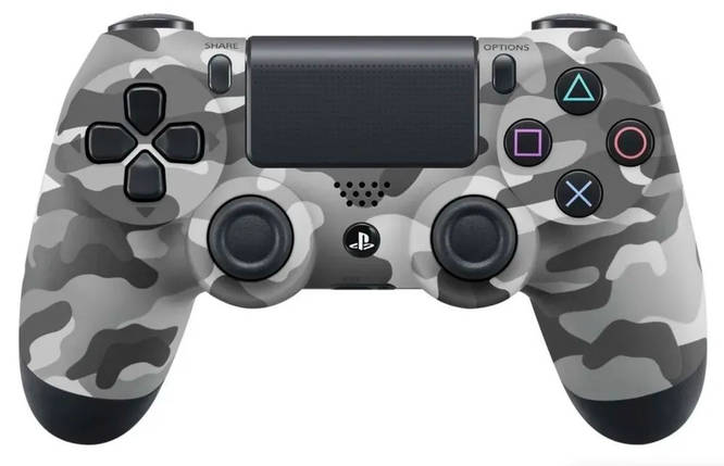 Бездротовий джойстик для PS4 SONY Wireless DUALSHOCK 4 Bluetooth геймпад ігровий USB Хакі/Сріблястий, фото 1