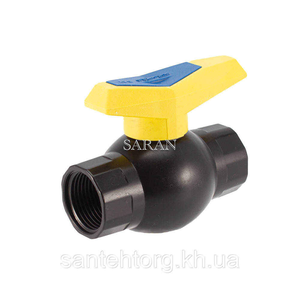 Кран кульовий "3/4" пластиковий "різь внутрішня-внутрішня"ВВ. (D-25), фото 1