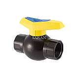 Кран кульовий "3/4" пластиковий "різь внутрішня-внутрішня"ВВ. (D-25), фото 2