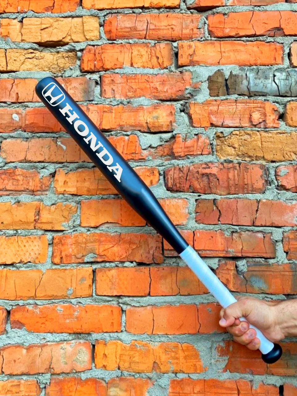 Бейсбольна біта HONDA Чорна з білою ручкою