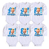 Дитячий боді з принтом на кожен місяць Бебі Бос, фото 3