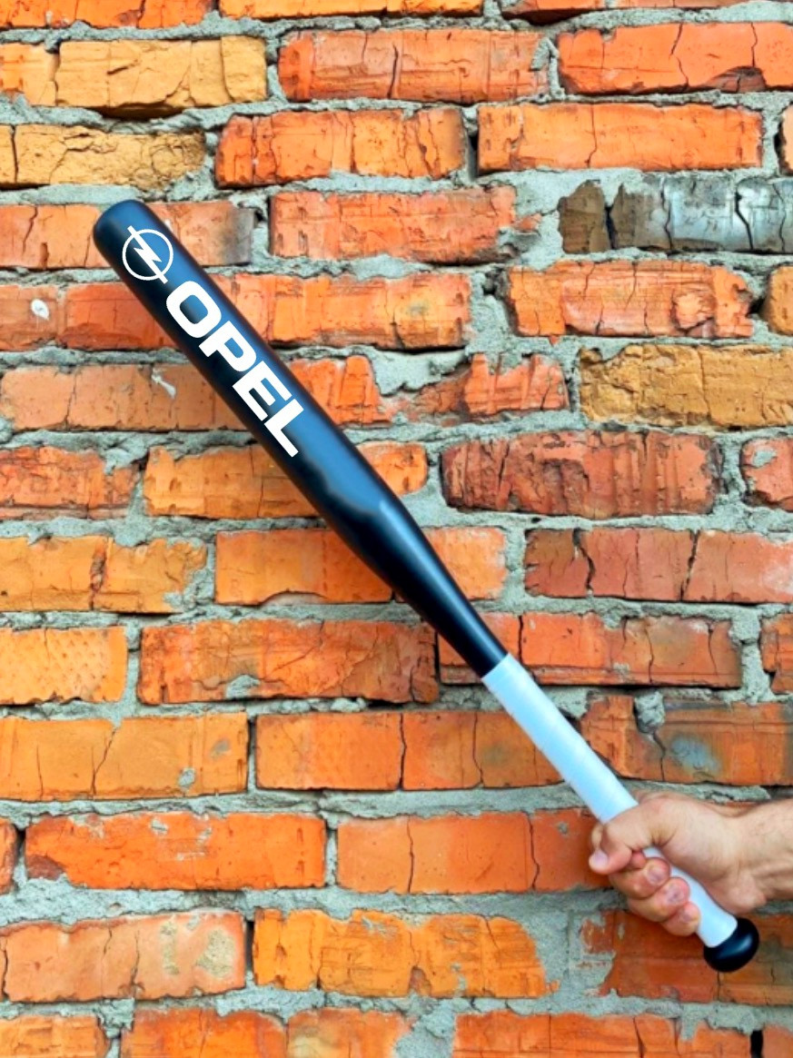 Бейсбольна біта OPEL Чорна з білою ручкою