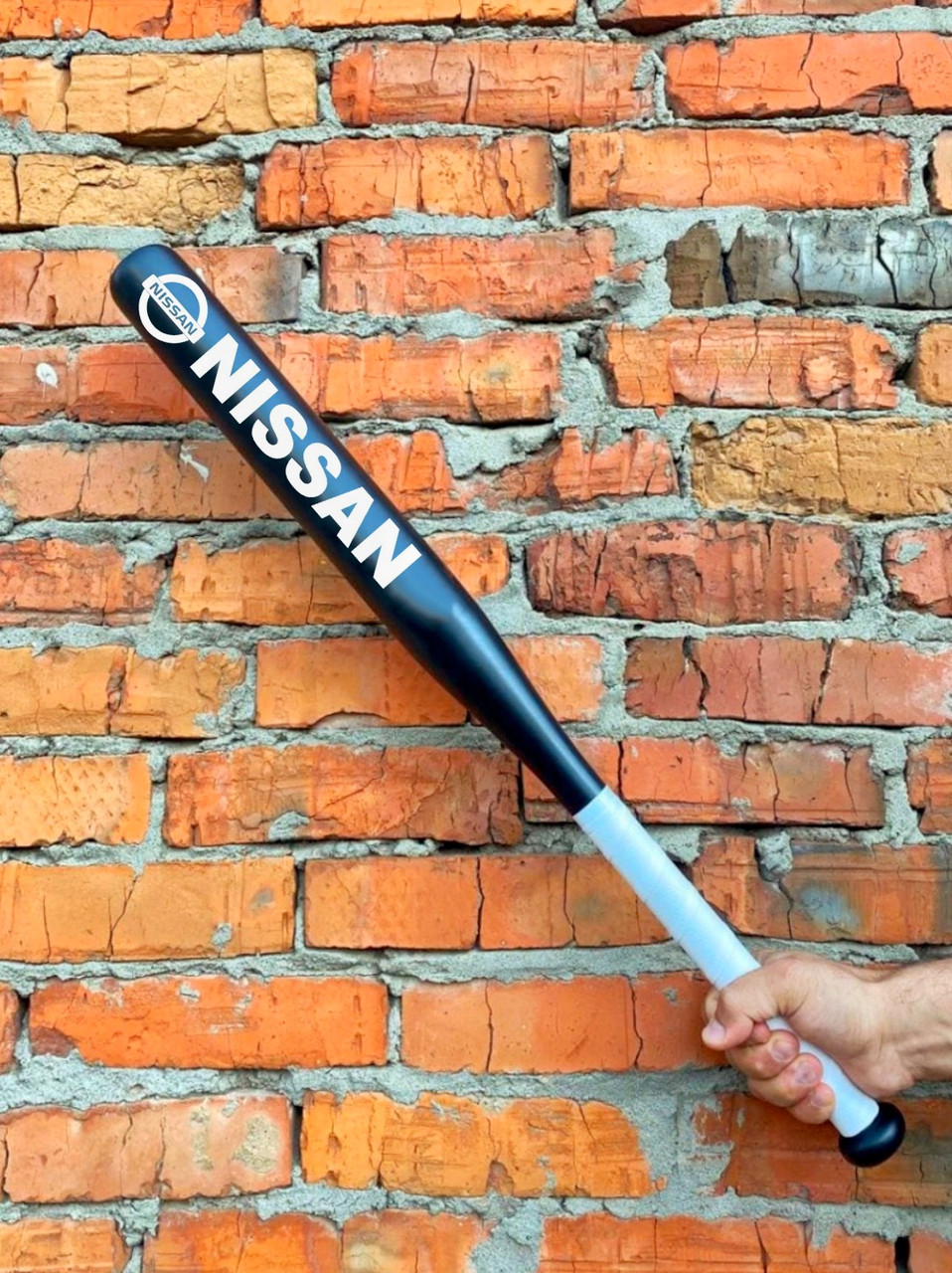 Бейсбольна біта NISSAN Чорна з білою ручкою