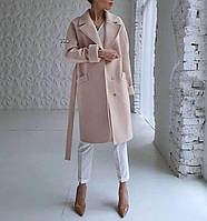 Кашемірове жіноче пальто в ялинку Весняне класичне пальто кашемір