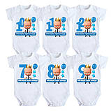 Дитячий боді з принтом на кожен місяць Бебі Бос, фото 5